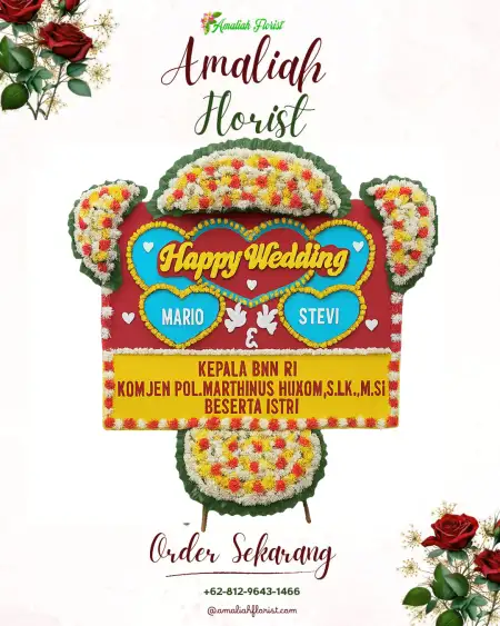 Papan Bunga Pernikahan Garoga